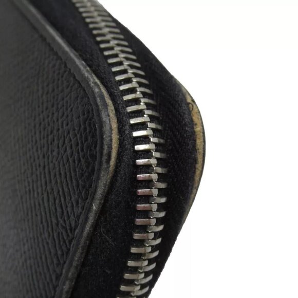 Auth BVLGARI Zip Around long wallet black leather - Picture 10 of 10